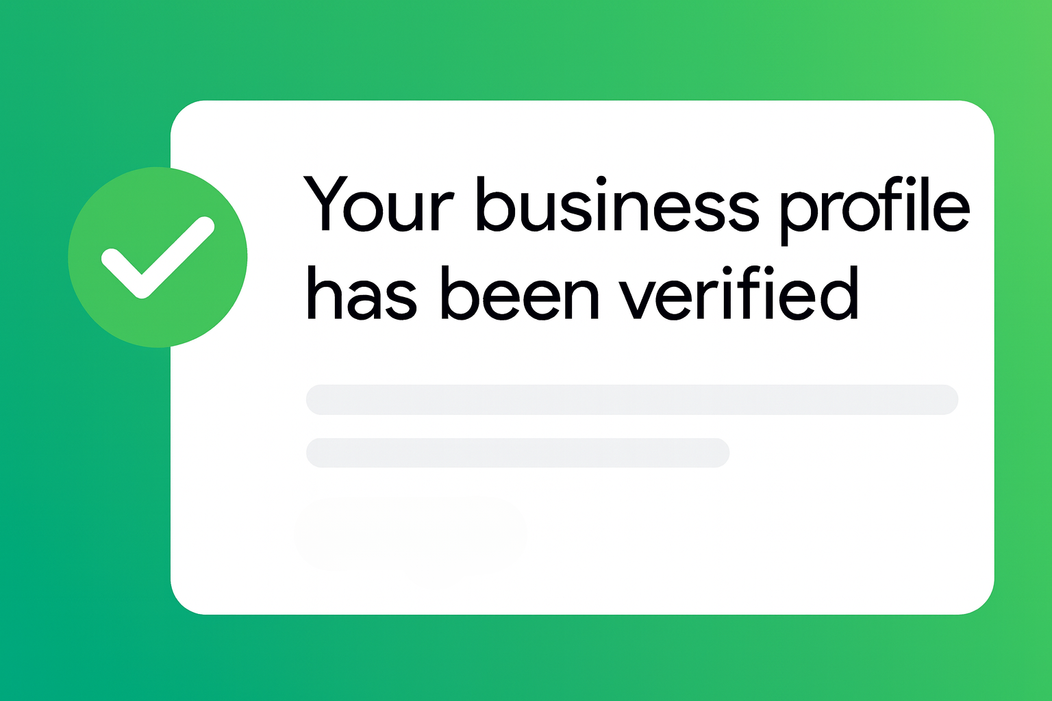Google Business Profile verification success notification
